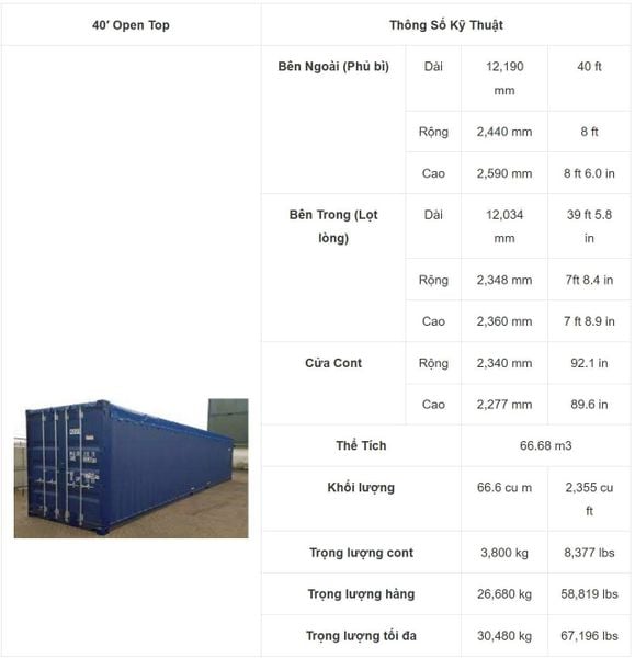 Cấu Tạo Container Open Top Và Cách Tháo Nắp Container